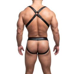 Sparta's Harness Ensemble Jock et Harnais NAUSICA Noir-Rouge